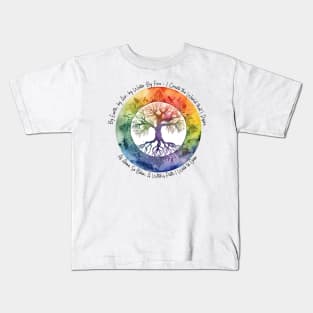 Tree of Life Witch Axiom Watercolor Art Design Kids T-Shirt